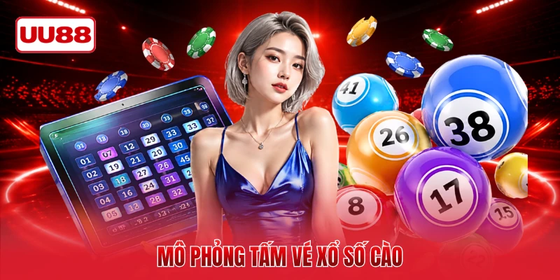 Mô phỏng tấm vé xổ số cào