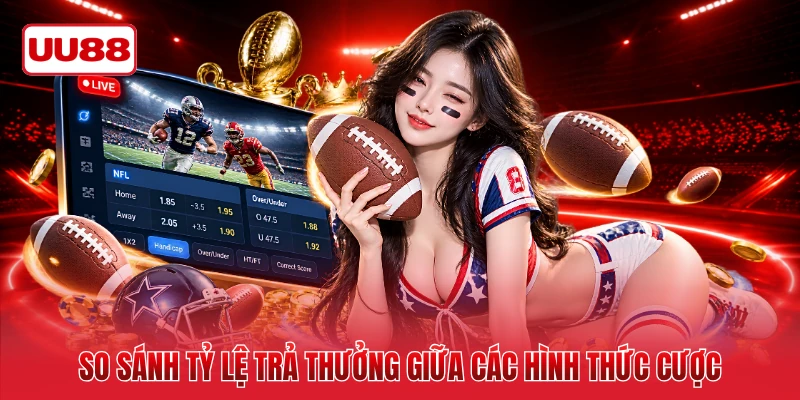 So sánh tỷ lệ trả thưởng giữa các hình thức cược
